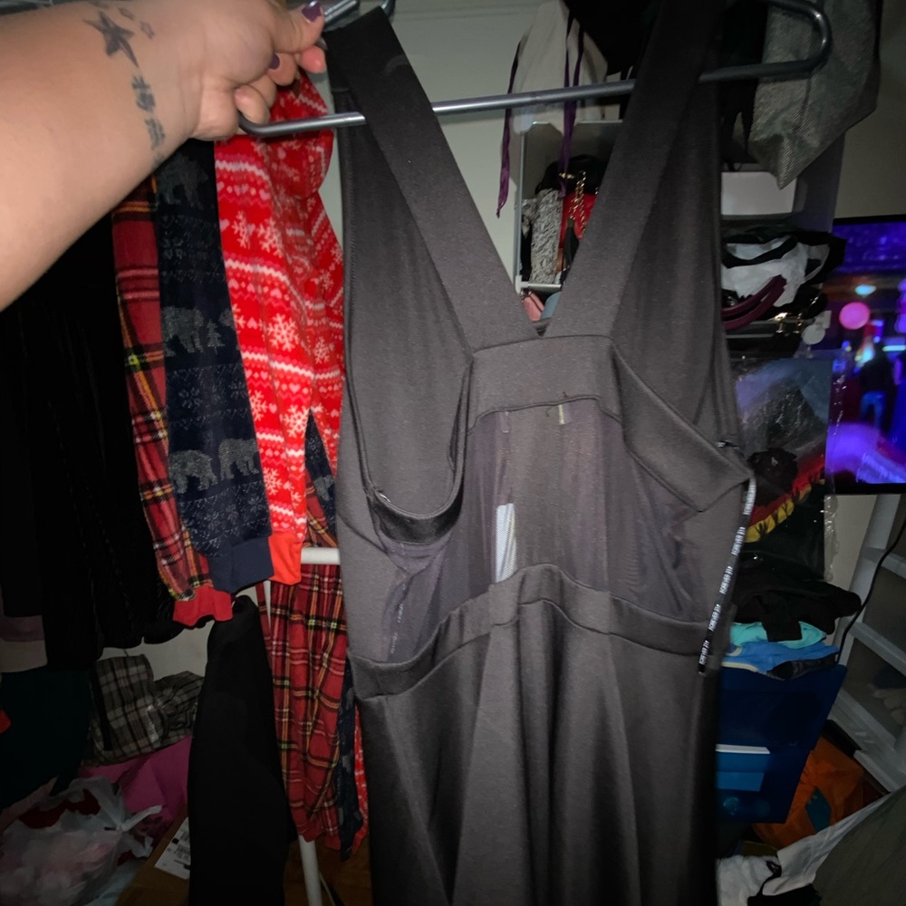 Short length dress with mesh back